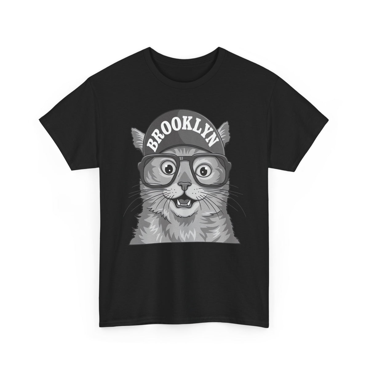 Brooklyn Cat Graphic Tee — Vintage Hipster Cat T-Shirt