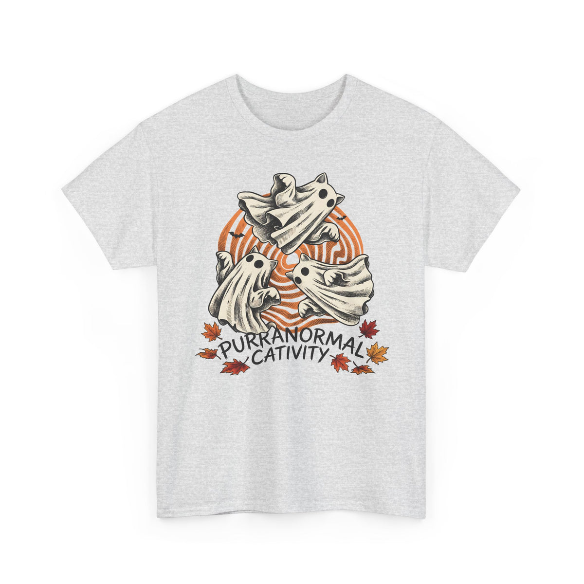 Purranormal Cativity T-Shirt — Funny Halloween Ghost Cats Tee