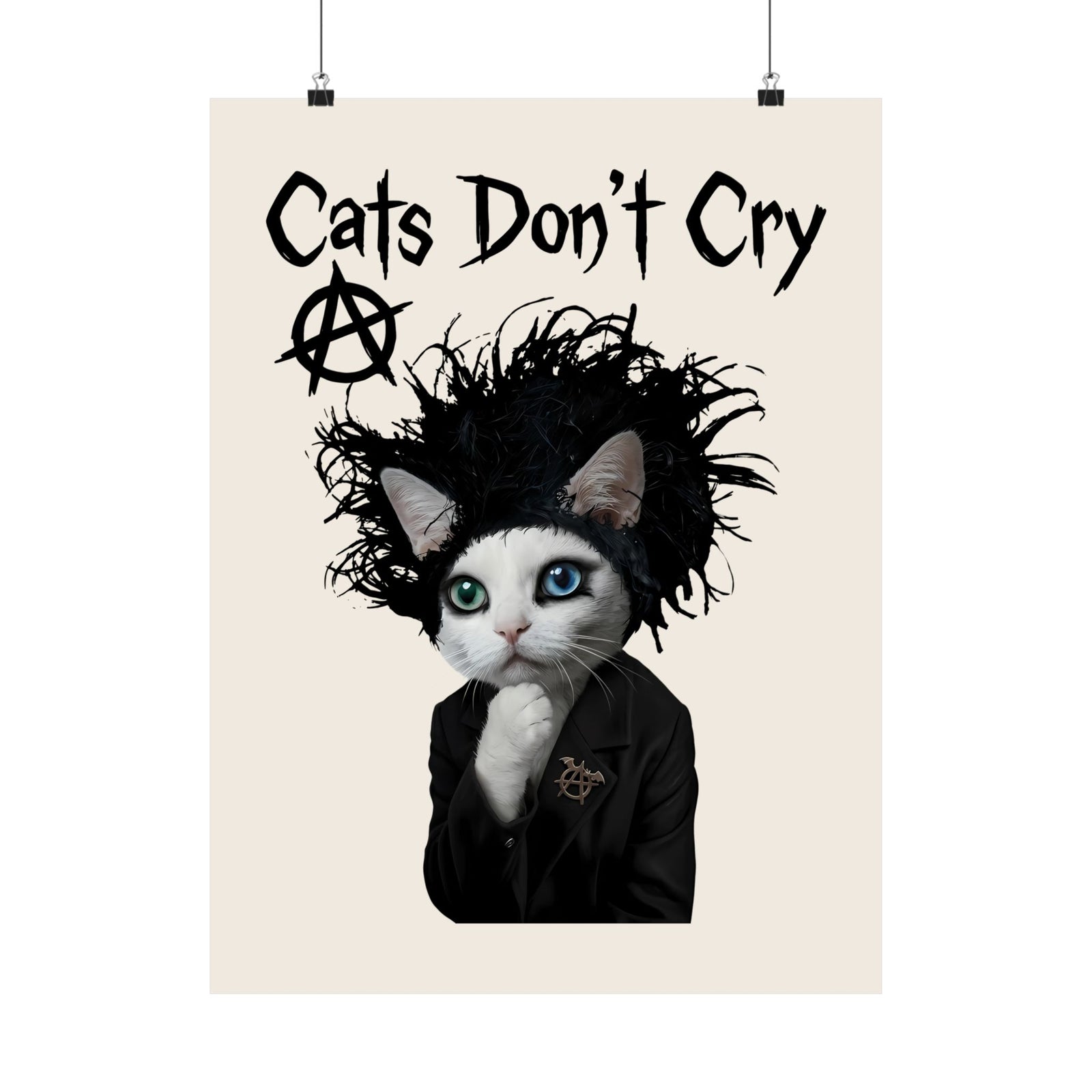 Cats Don't Cry Poster — Funny Cat Lover Poster