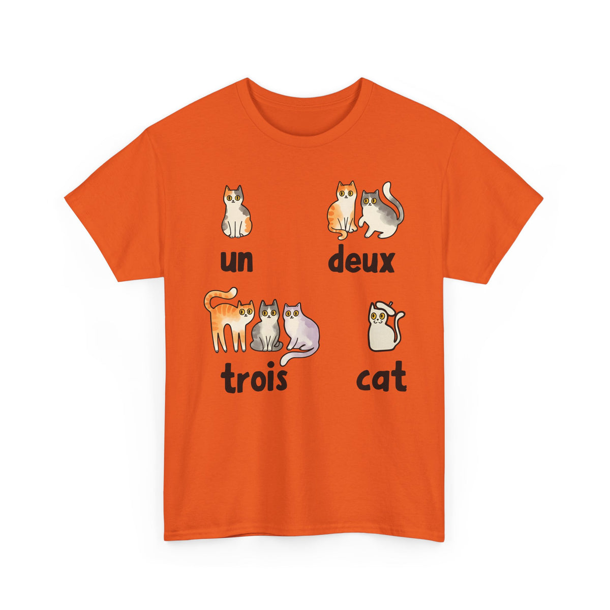 Un Deux Trois Cat T-Shirt — Cute French Cat Graphic Tee