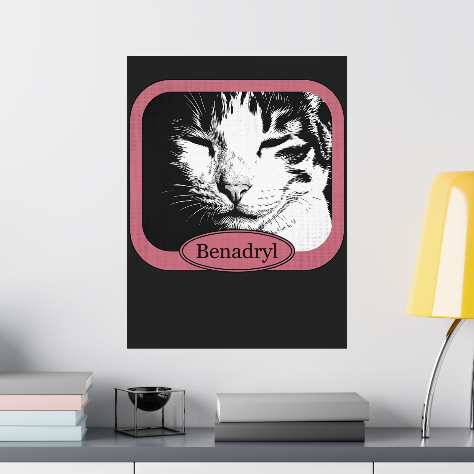Cat After Benadryl Poster — Funny Groggy Cat Poster