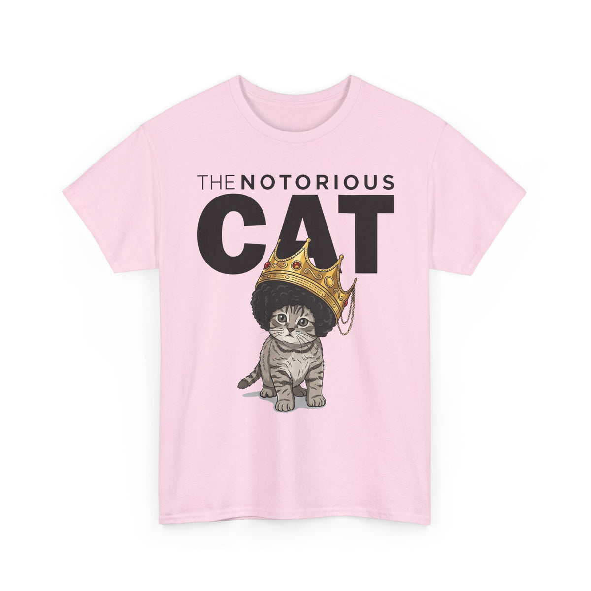 Notorious Cat T-Shirt — Cute Kitten with Crown Graphic