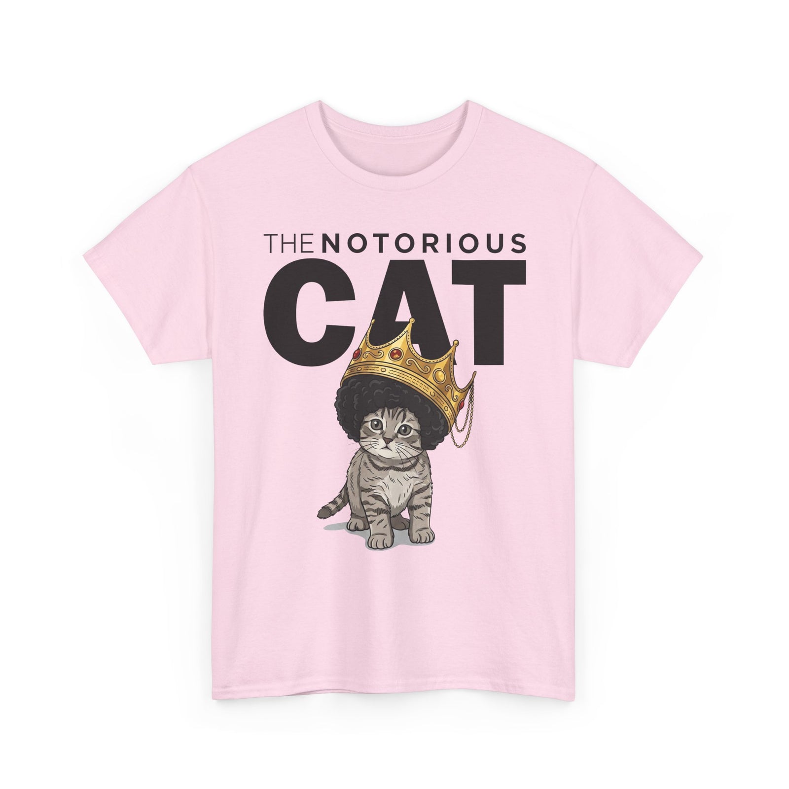 Notorious Cat T-Shirt — Cute Kitten with Crown Graphic