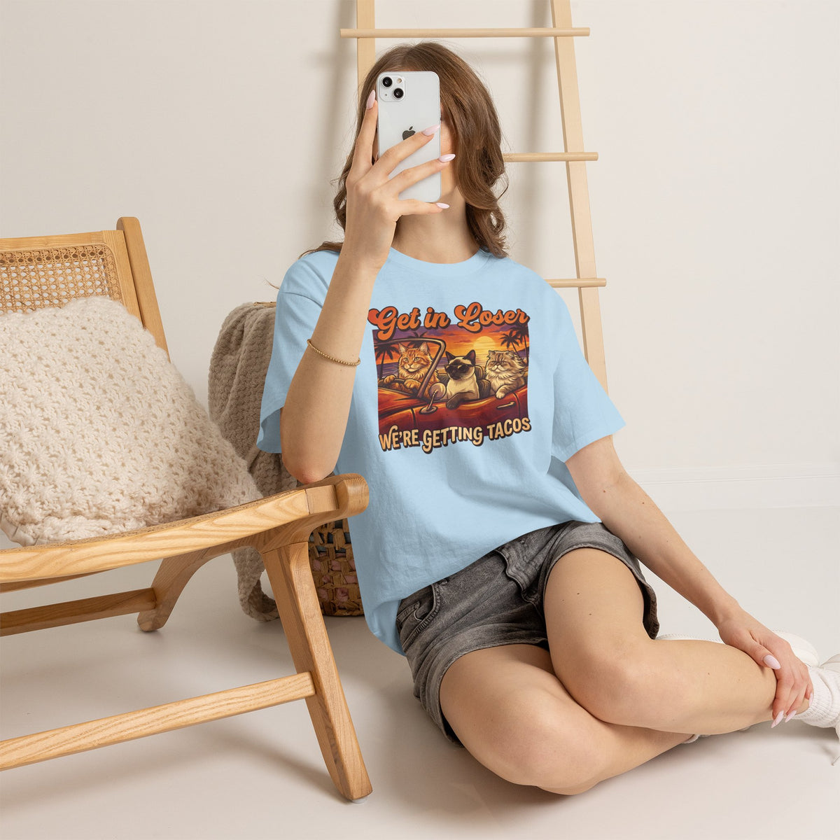 Get In Losers We're Getting Tacos Cats T-Shirt
