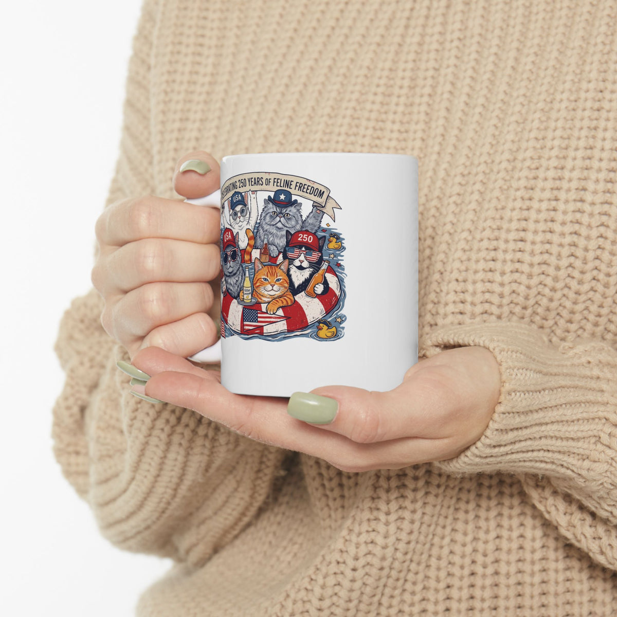 250 Years of Feline Freedom Ceramic Mug