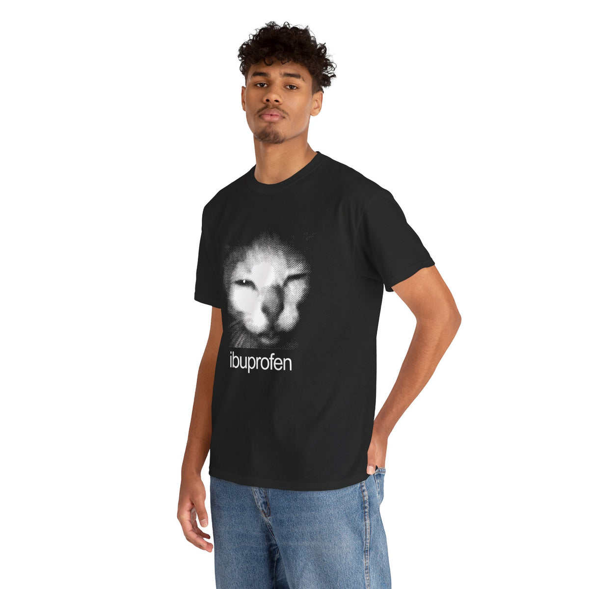 Funny Cat Meme Ibuprofen T-Shirt Humorous Pain Relief Graphic Tee