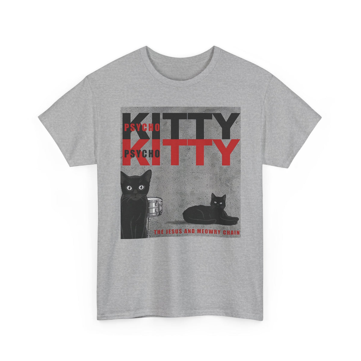 Kitty Tee Retro Black Cat Graphic T‑Shirt