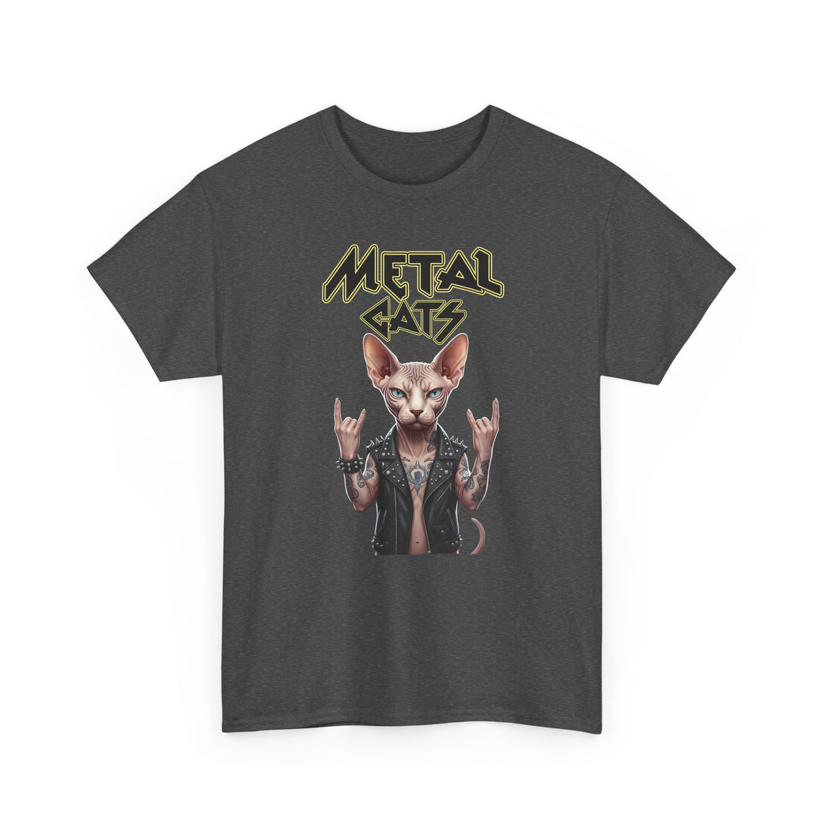 Metal Cats T-Shirt — Heavy Metal Cat Graphic Tee