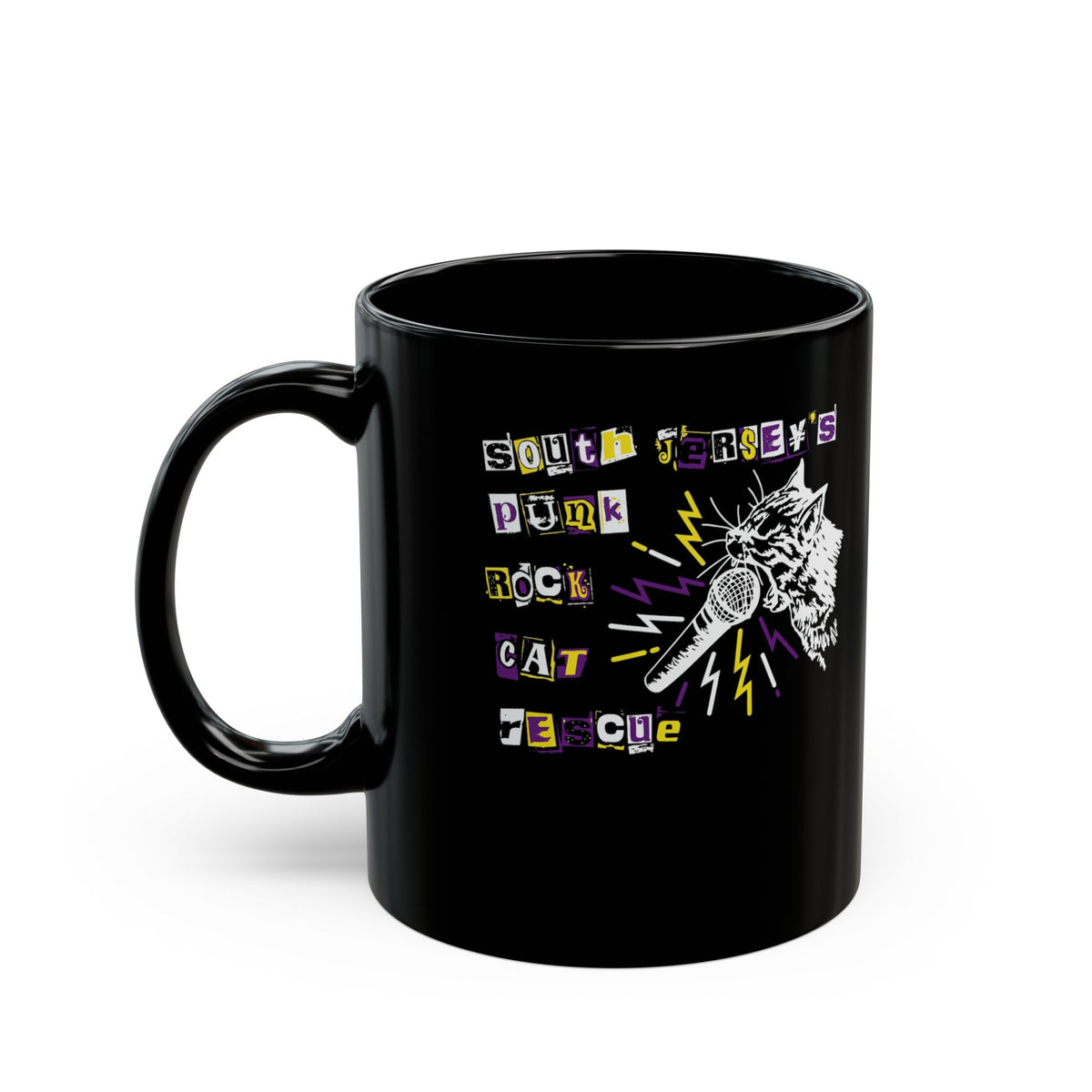 Punk Rock Cat Mug Graphic Band Mug