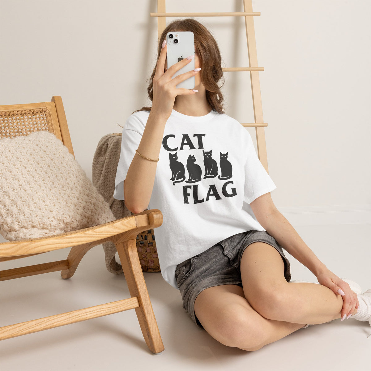 Cat Flag T-Shirt — Pride-Inspired Feline Graphic Tee