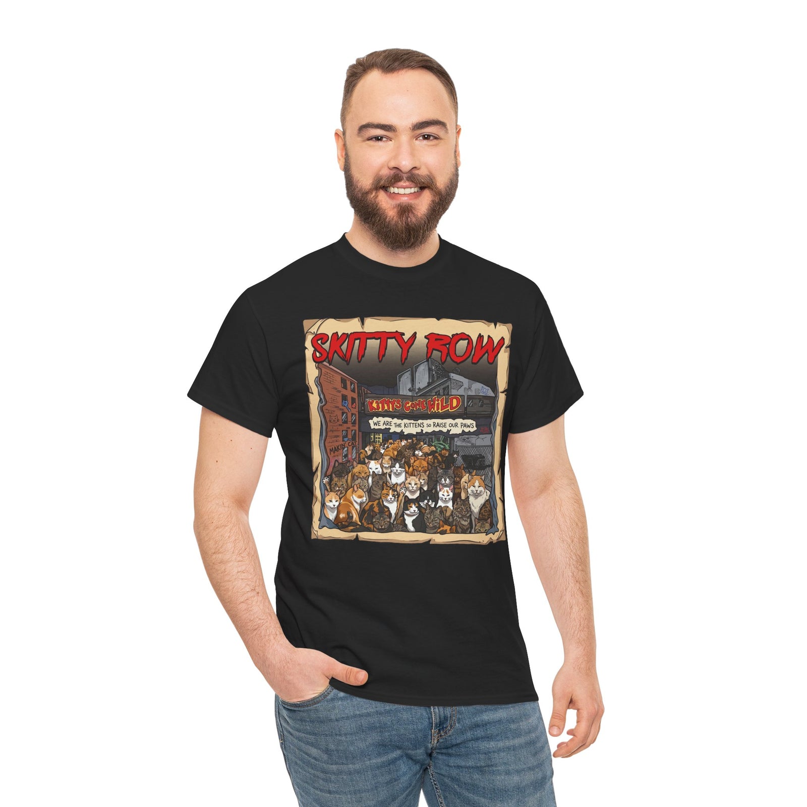 Skitty Row Cat Parody T-Shirt