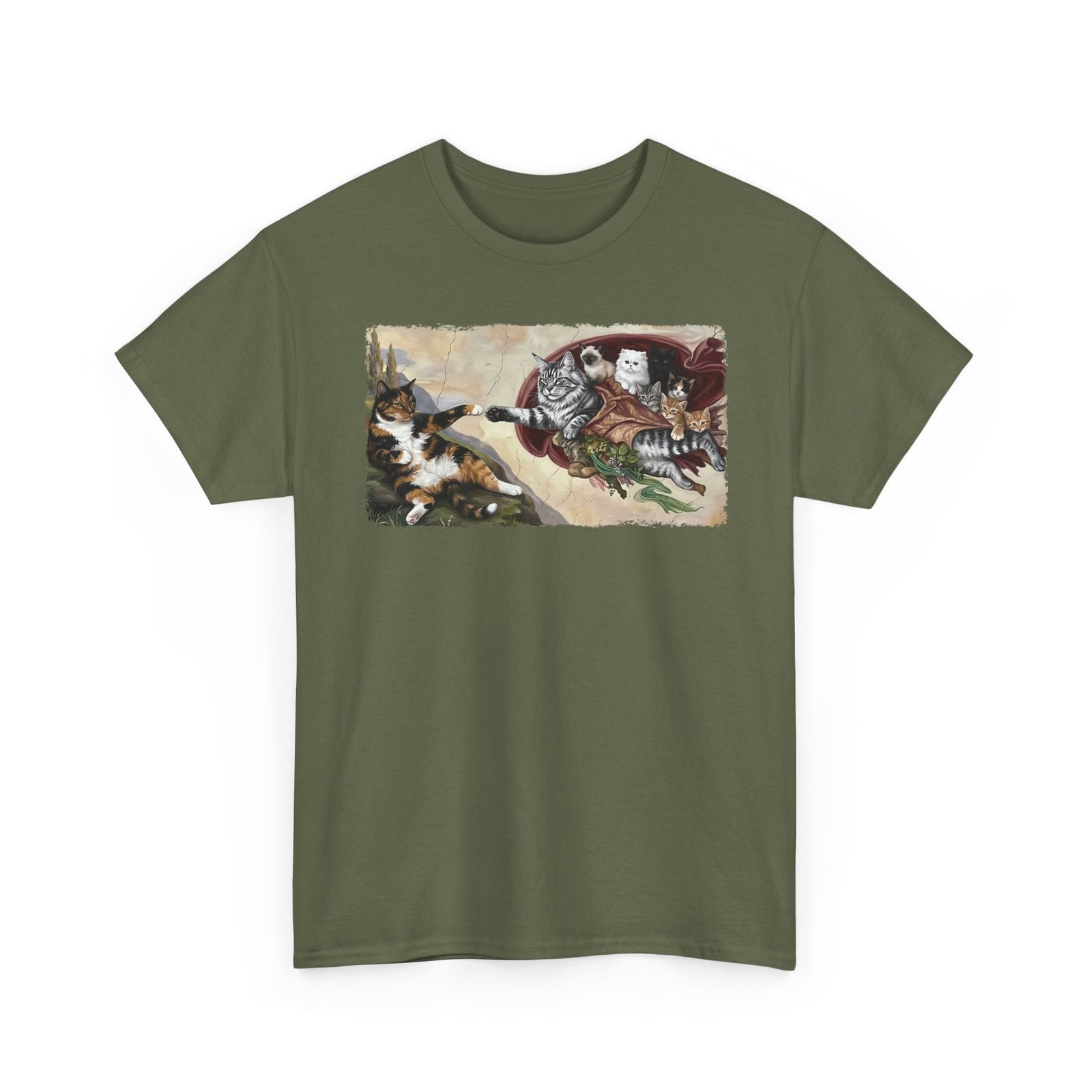 The Creation of Adam Cats T-Shirt