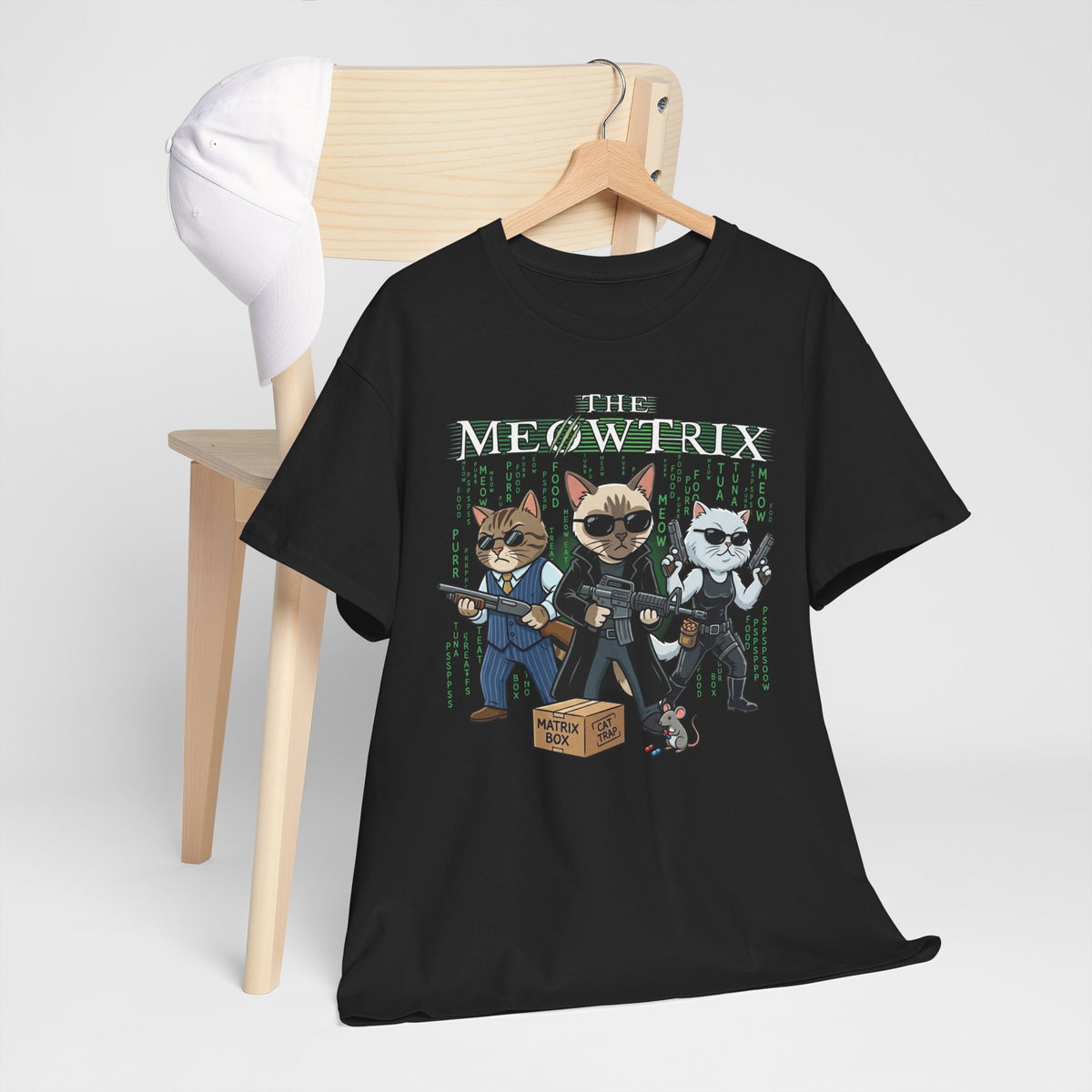 The Meowtrix Cat Movie Parody T-Shirt