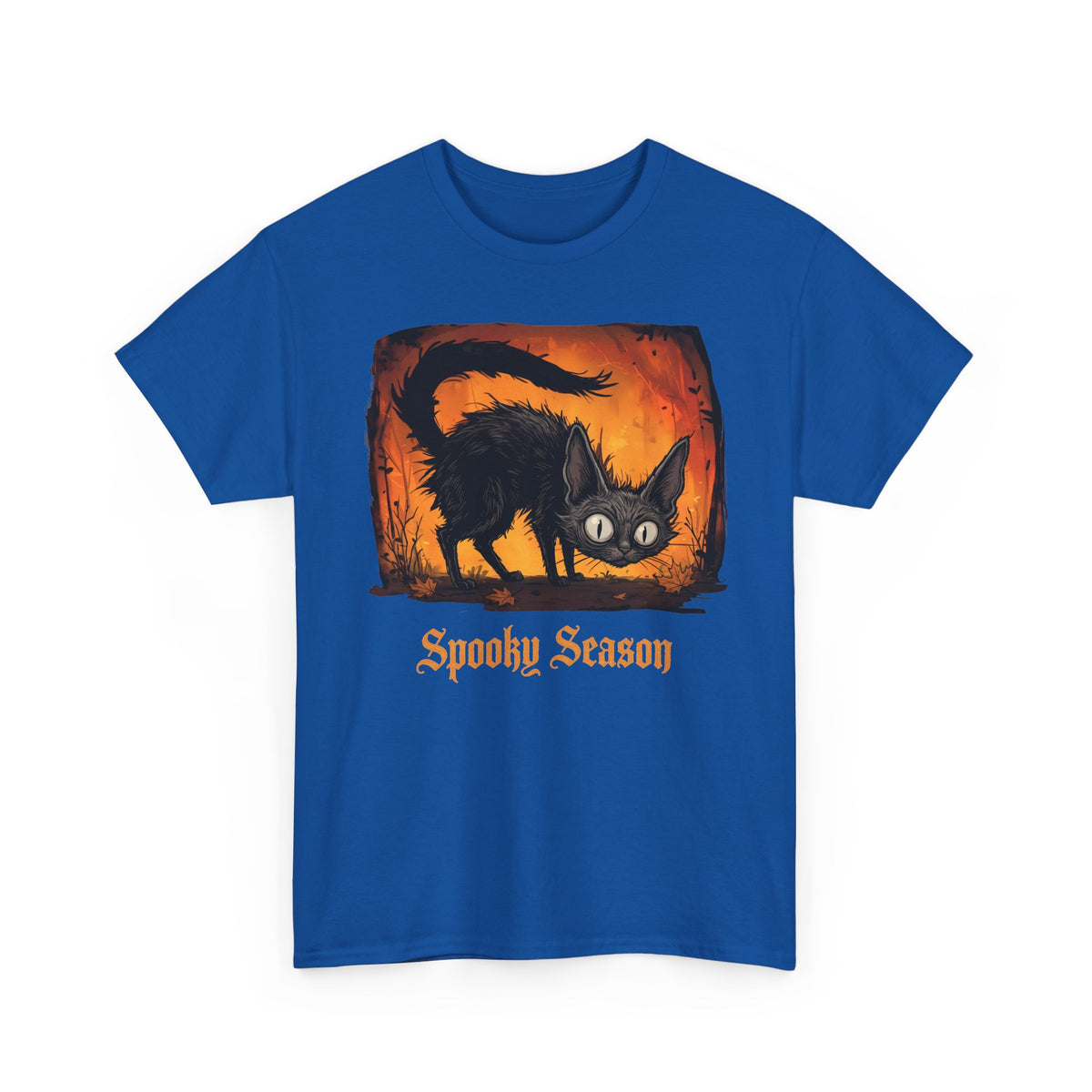 Spooky Season Scaredy Black Cat Shirt — Vintage Halloween Gothic T-Shirt