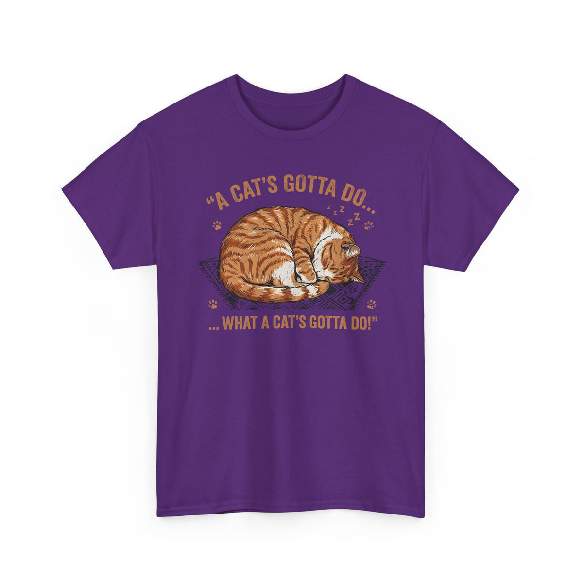 Cat Lover T-Shirt — Sleeping Cat Graphic Tee