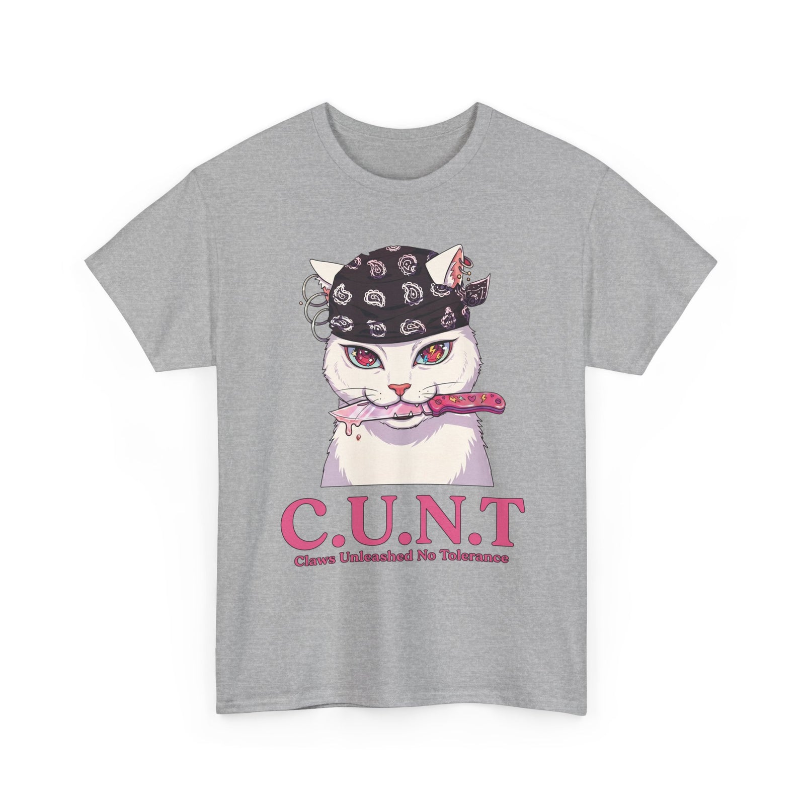 C.U.N.T Acronym Cat T-Shirt — Sassy Feline Rebellious Streetwear
