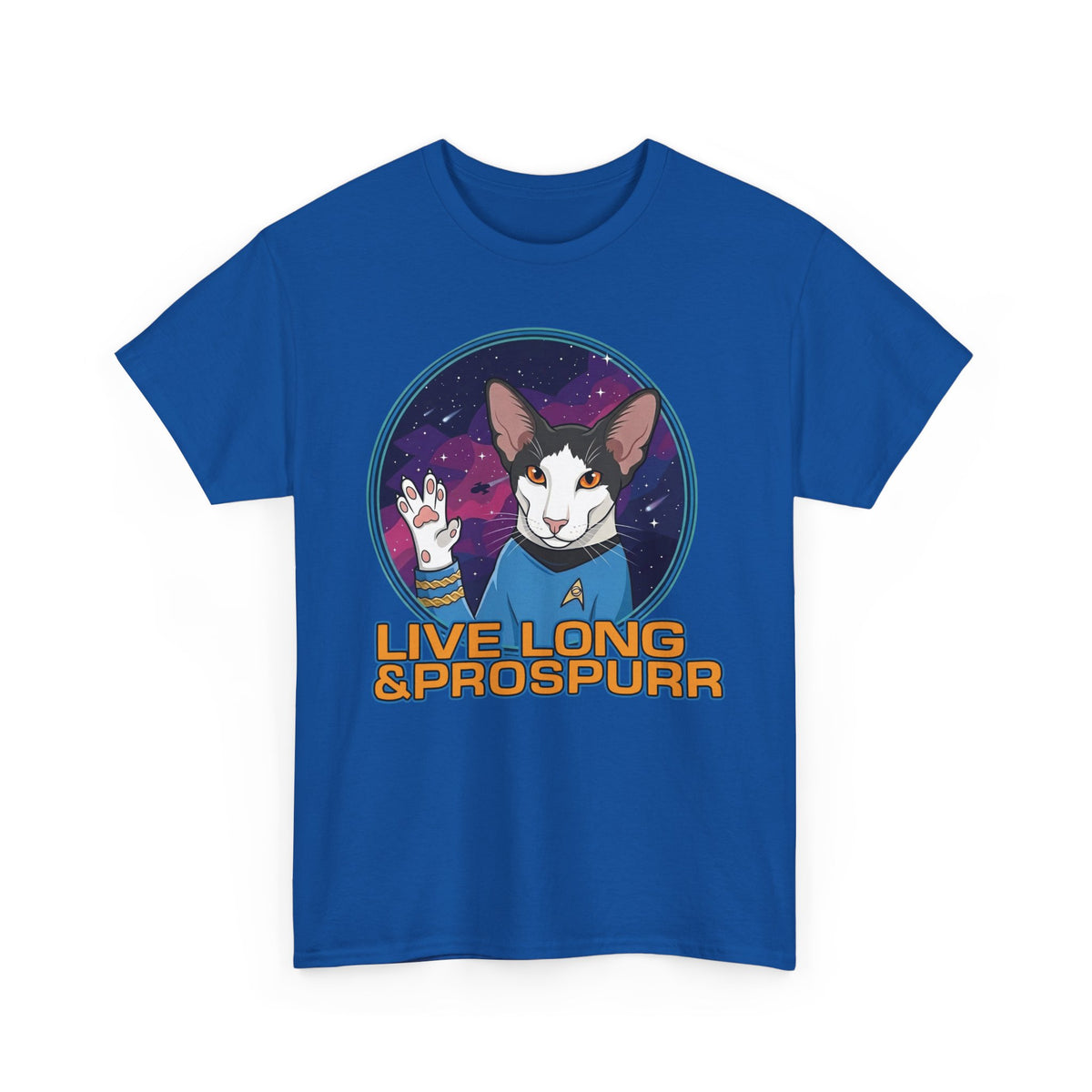 Sci‑Fi Cat 'Live Long Prospurr' T-Shirt