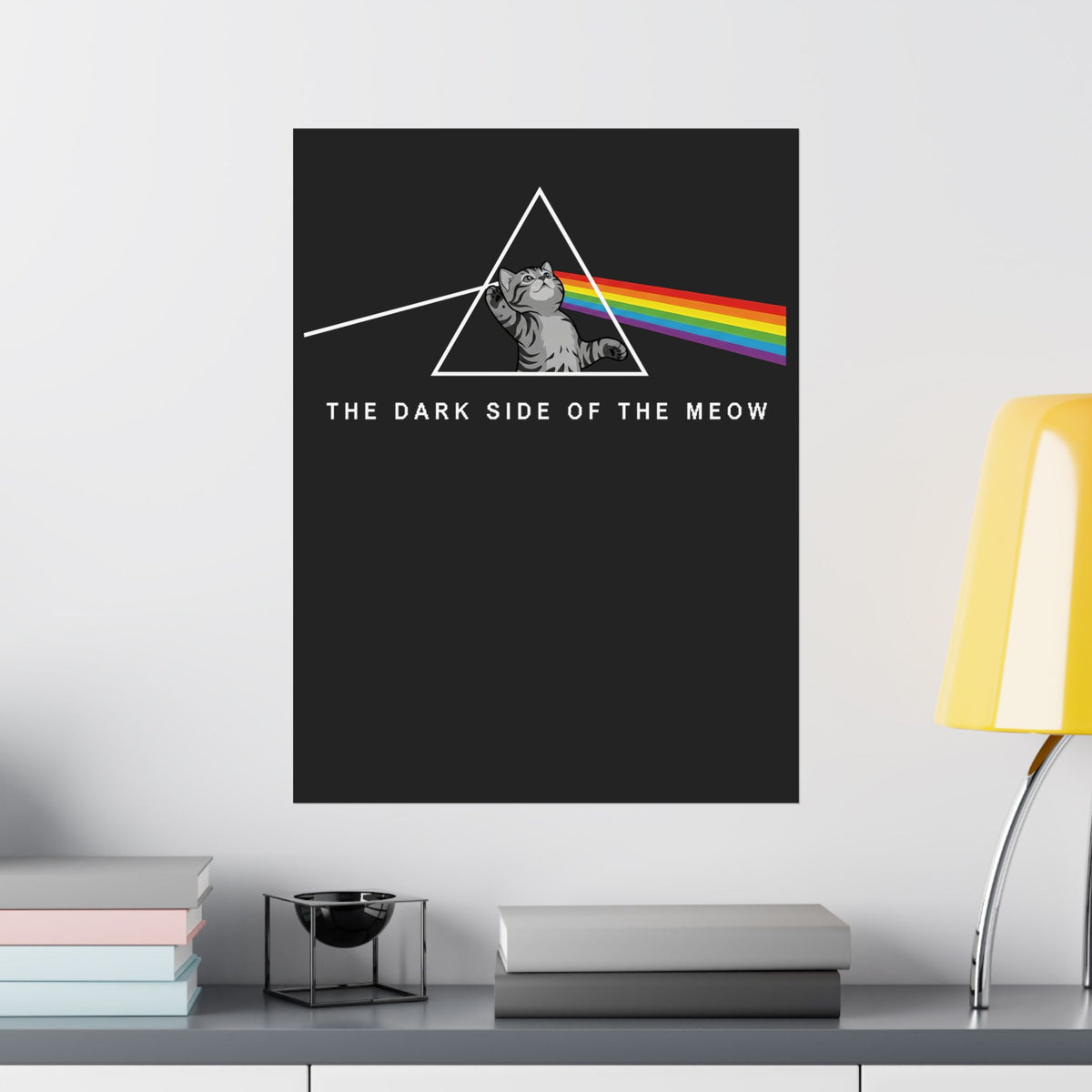The Dark Side of Meow Poster Cat Humor Poster