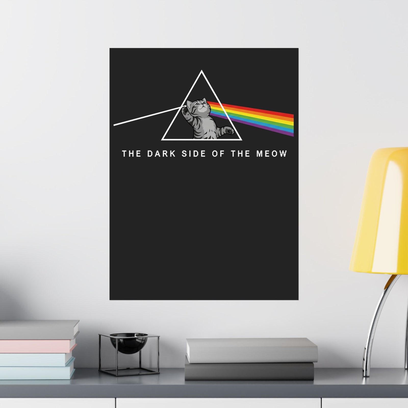 The Dark Side of Meow Poster Cat Humor Poster