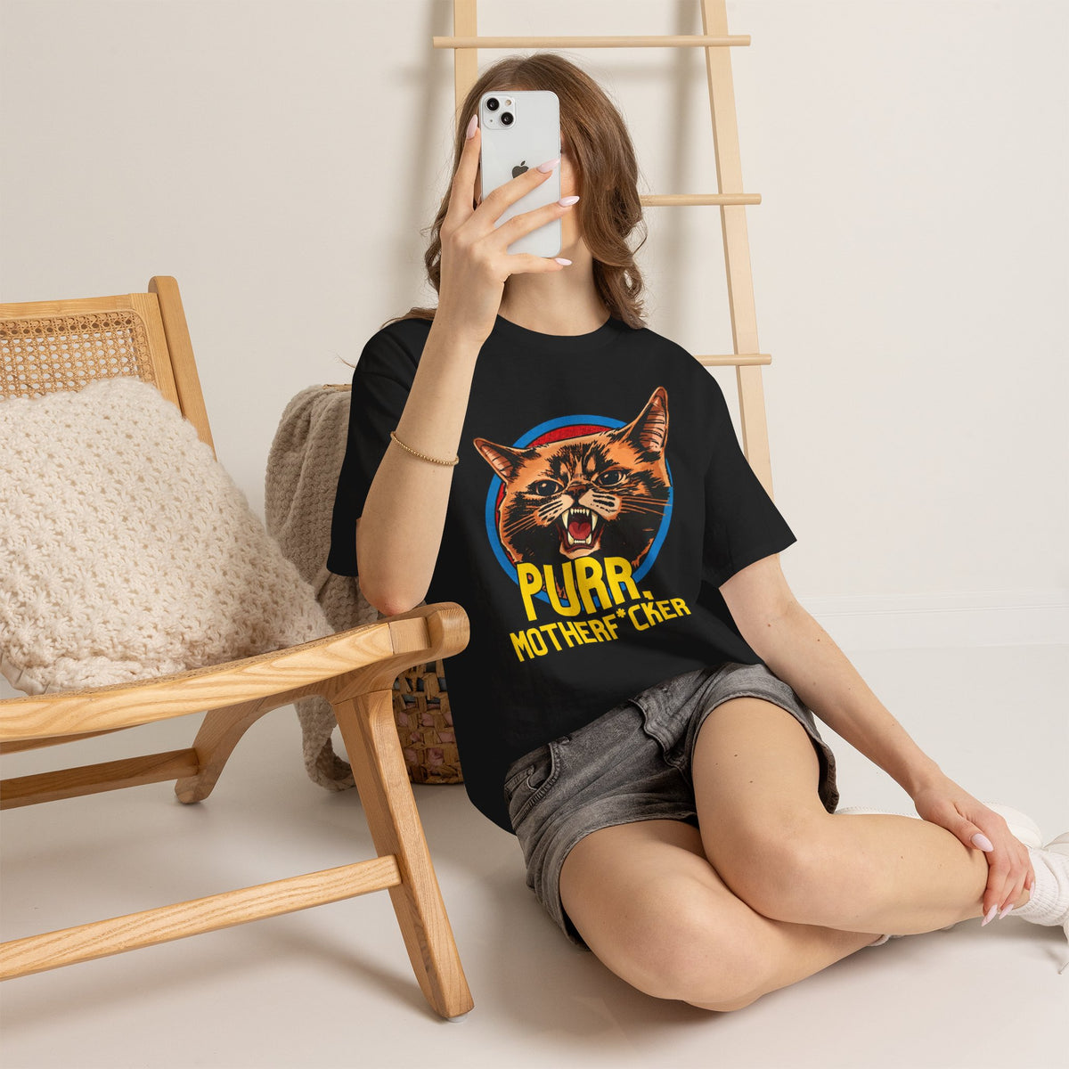Purr Motherfvcker T-Shirt — Funny Angry Cat Graphic Tee