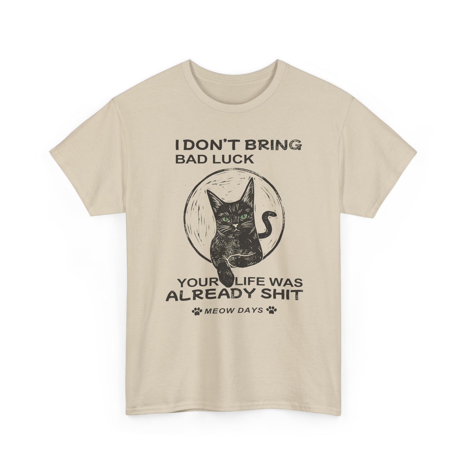 Black Cats Don't Bring Bad Luck T-Shirt — Cute Witchy Cat Tee for Cat Lovers