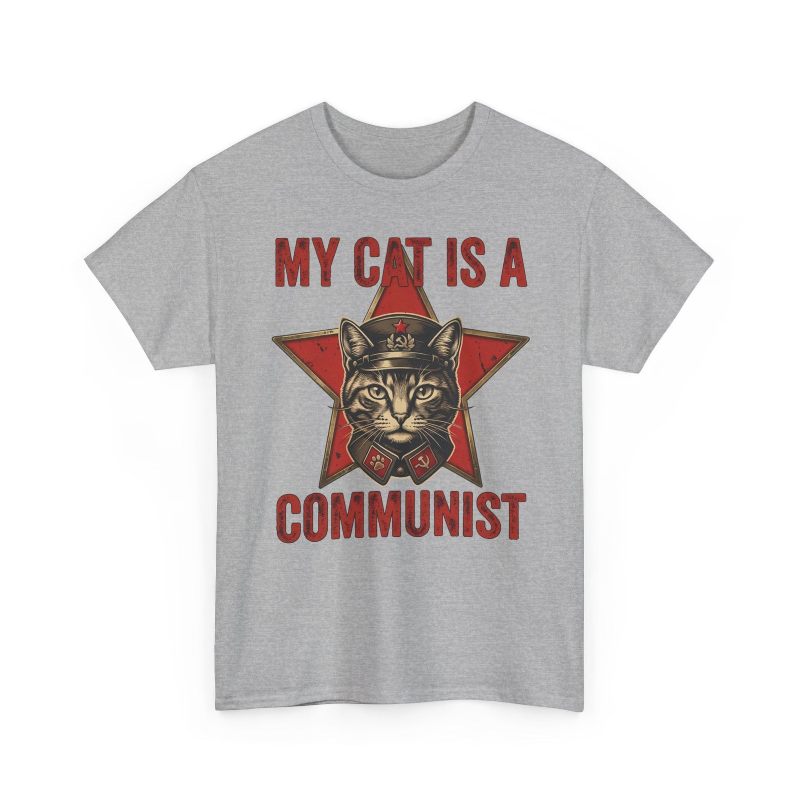 Communist Cat T-Shirt — "My Cat Is A Communist Cat" Funny Political Cat Tee