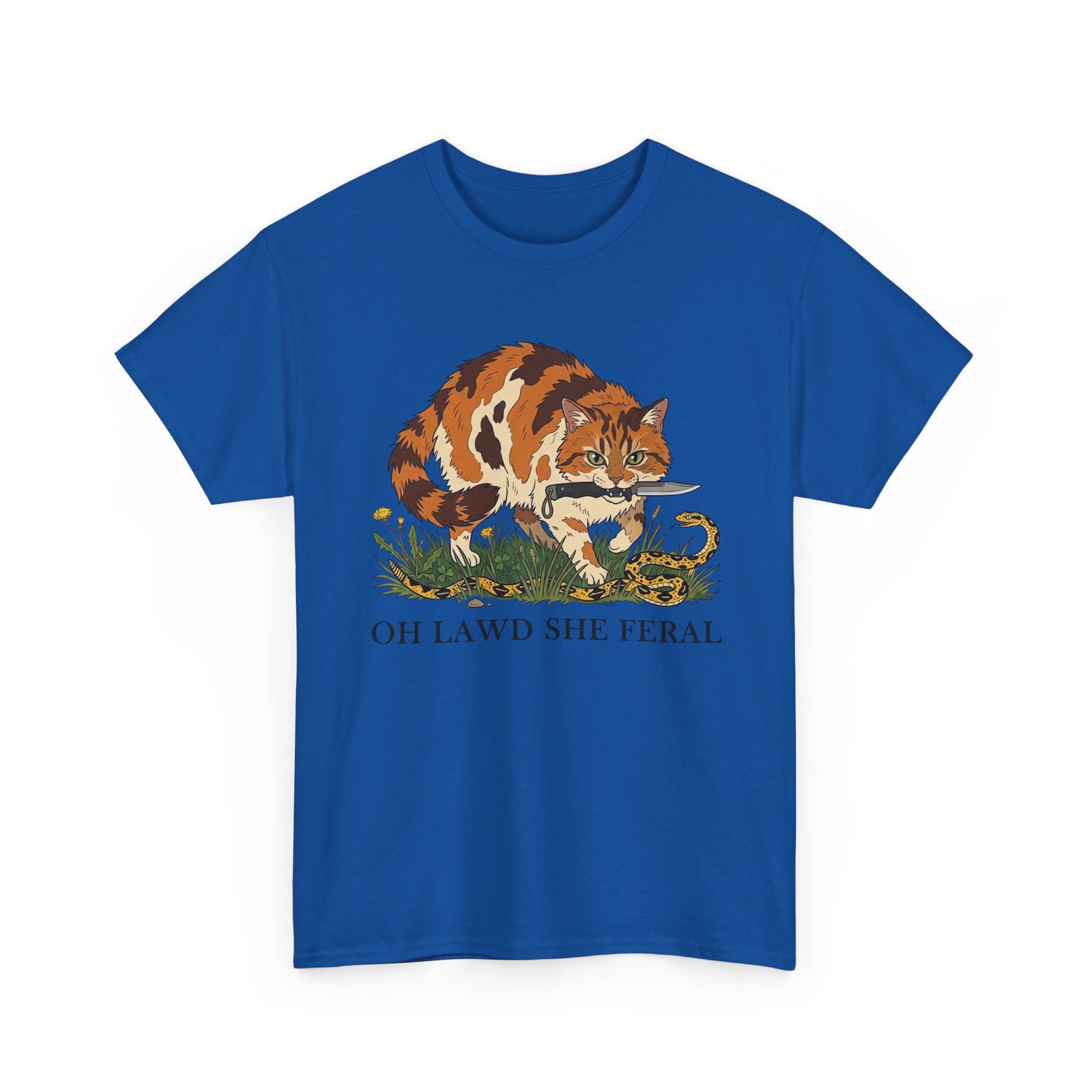 Feral Cats Tee — “Oh Lawd She Feral Cats!” Graphic T-Shirt
