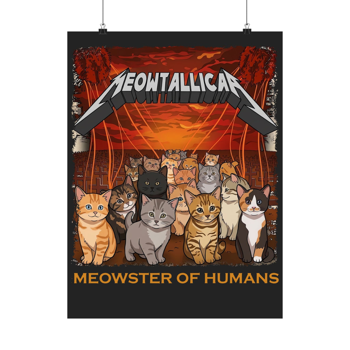 Meowster of Humans Cat Poster