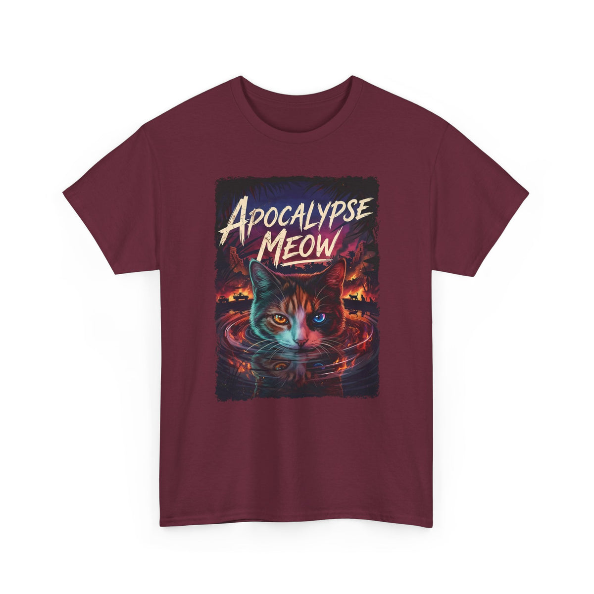 Apocalypse Meow T-Shirt — Cute Post-Apocalyptic Cat Graphic Tee