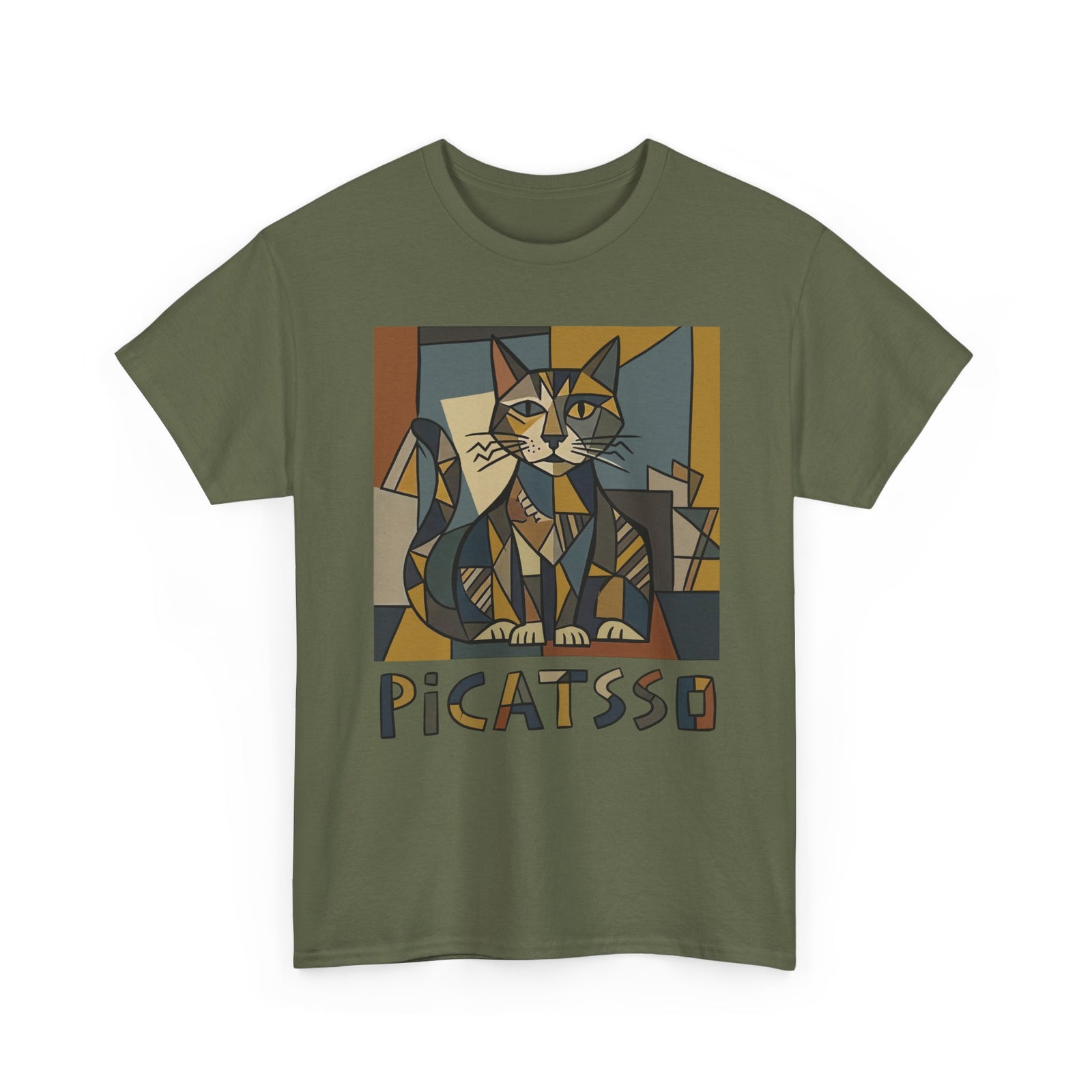 Picatsso Cat Art T-Shirt — Playful Cat Picasso Design