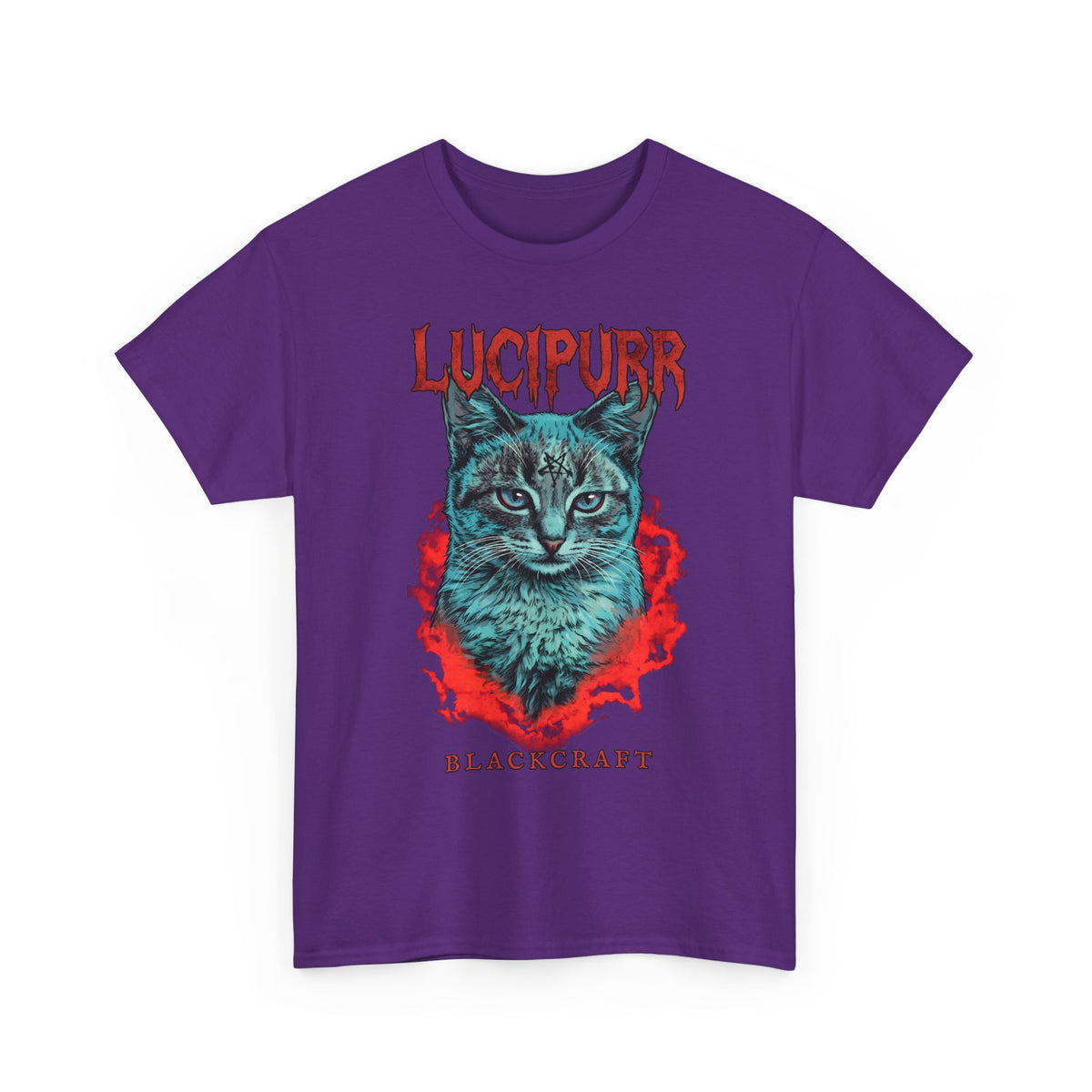 Lucipurr Blackcraft T-Shirt — Edgy Heavy Metal Satanic Cat Graphic Tee
