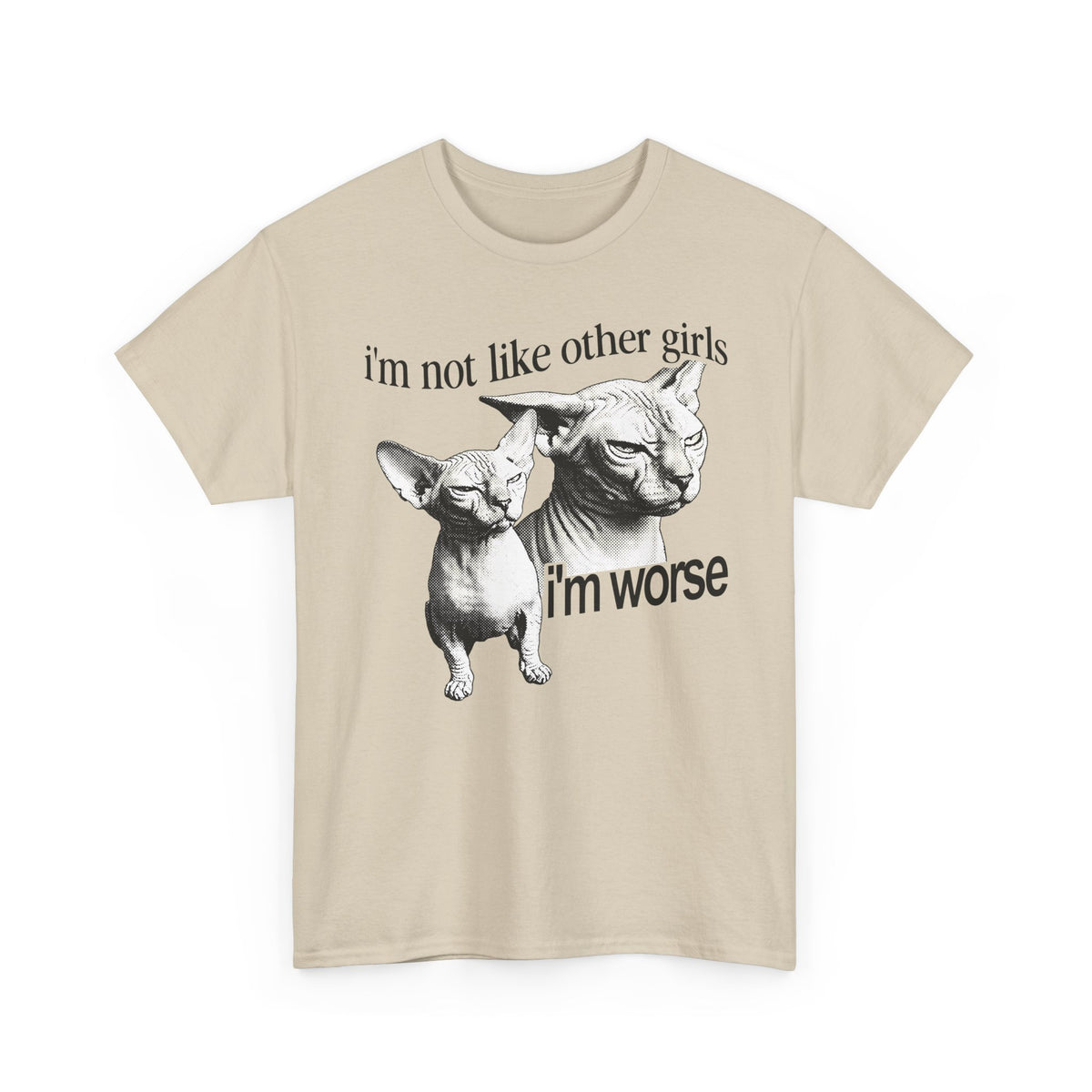 I'm Not Like Other Girls I'm Worse T-Shirt — Funny Sphynx Cat Tee