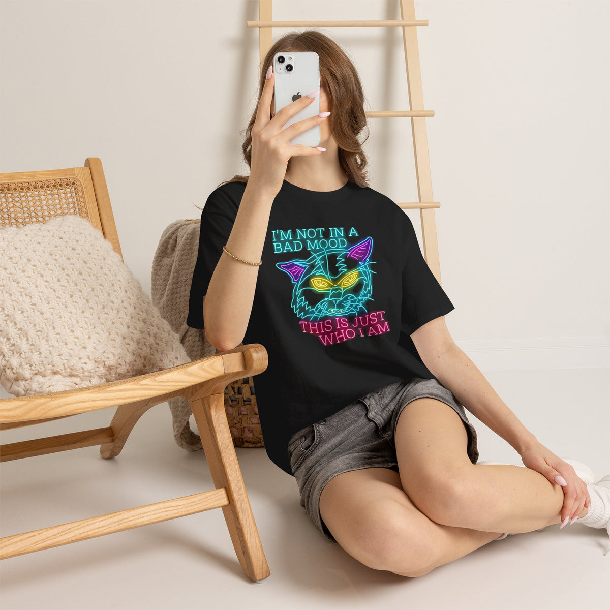 Bad Cat 'I'm Not In A Bad Mood' T-Shirt