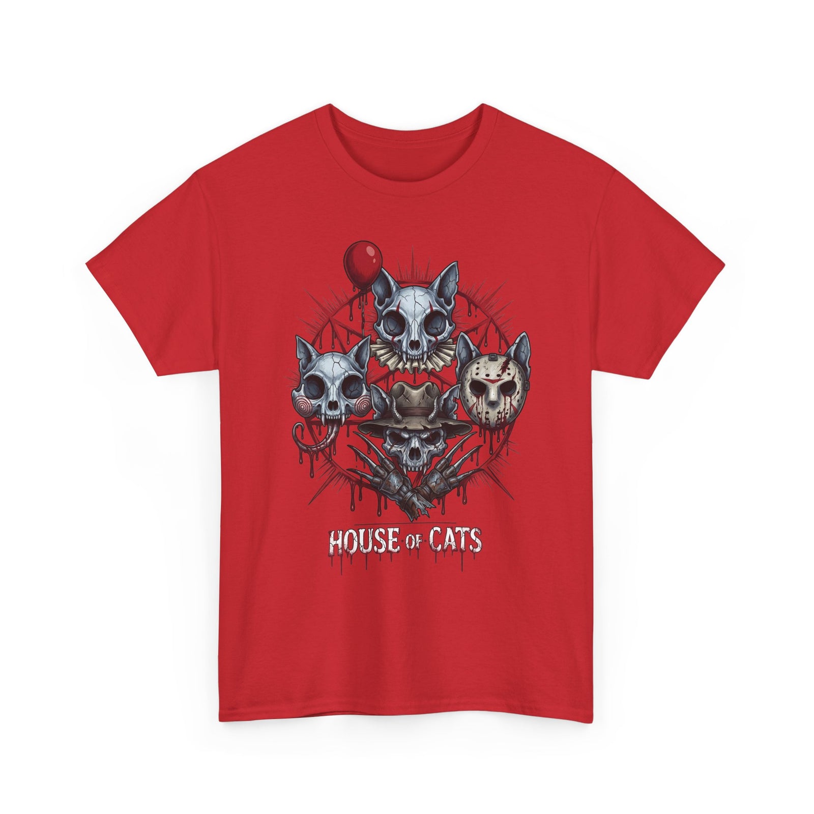 House Of Cats Horror Movie T-Shirt — Slashers Cat Skull Graphic Tee