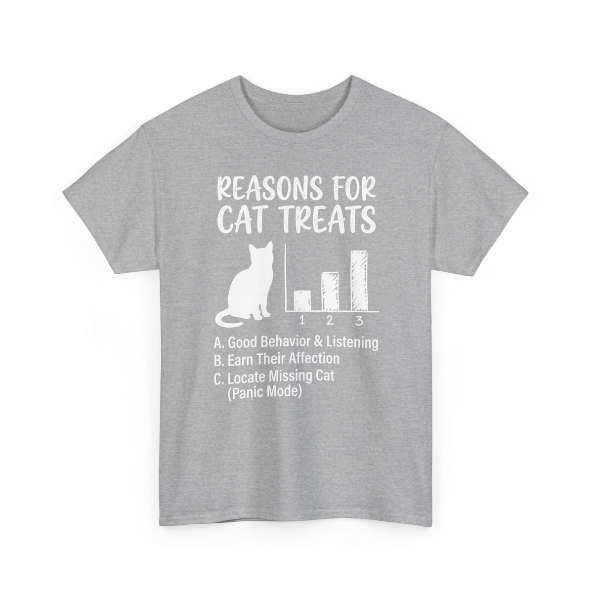 Reasons For Cat Treats T-Shirt — Cute Cat Lover Tee