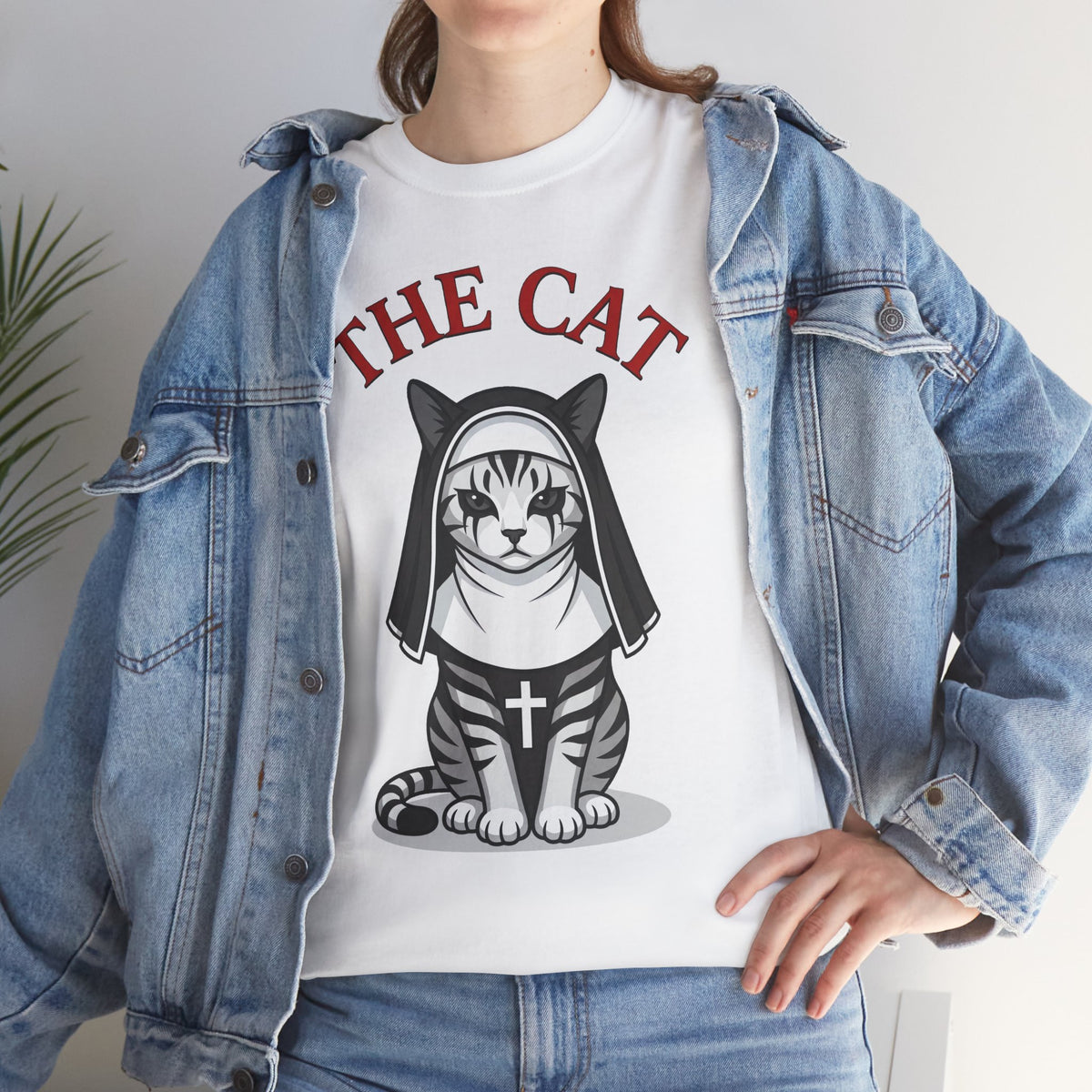 Nun Cat T-Shirt "The Cat" Gothic Kitty Tee