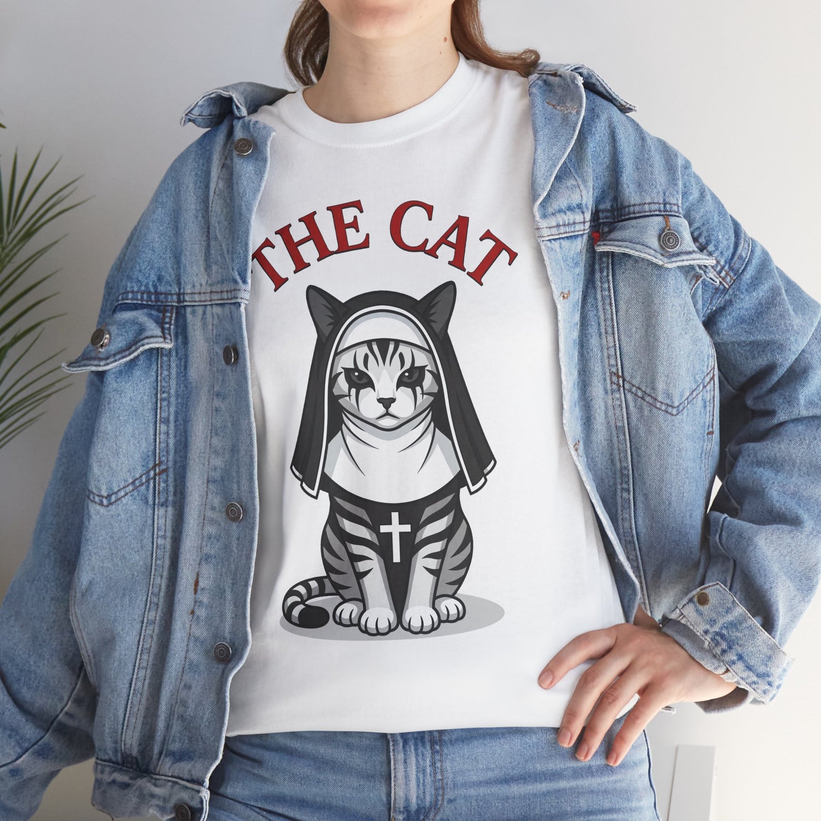 Nun Cat T-Shirt "The Cat" Gothic Kitty Tee