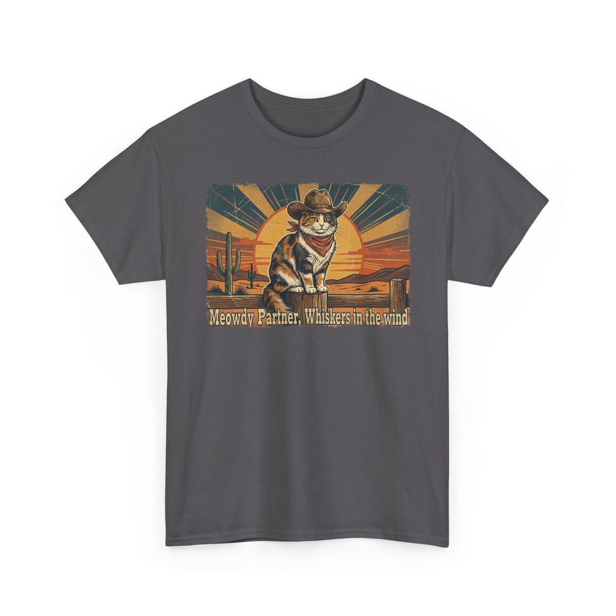 Meowdy Partner T-Shirt — Cute Cat Cowboy Graphic Tee