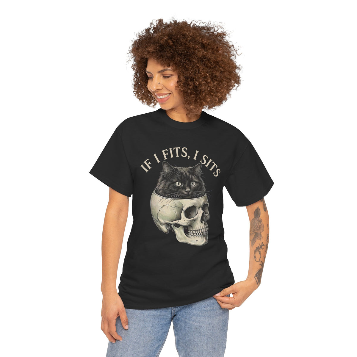 Cat 'If I Fits I Sits' T-Shirt