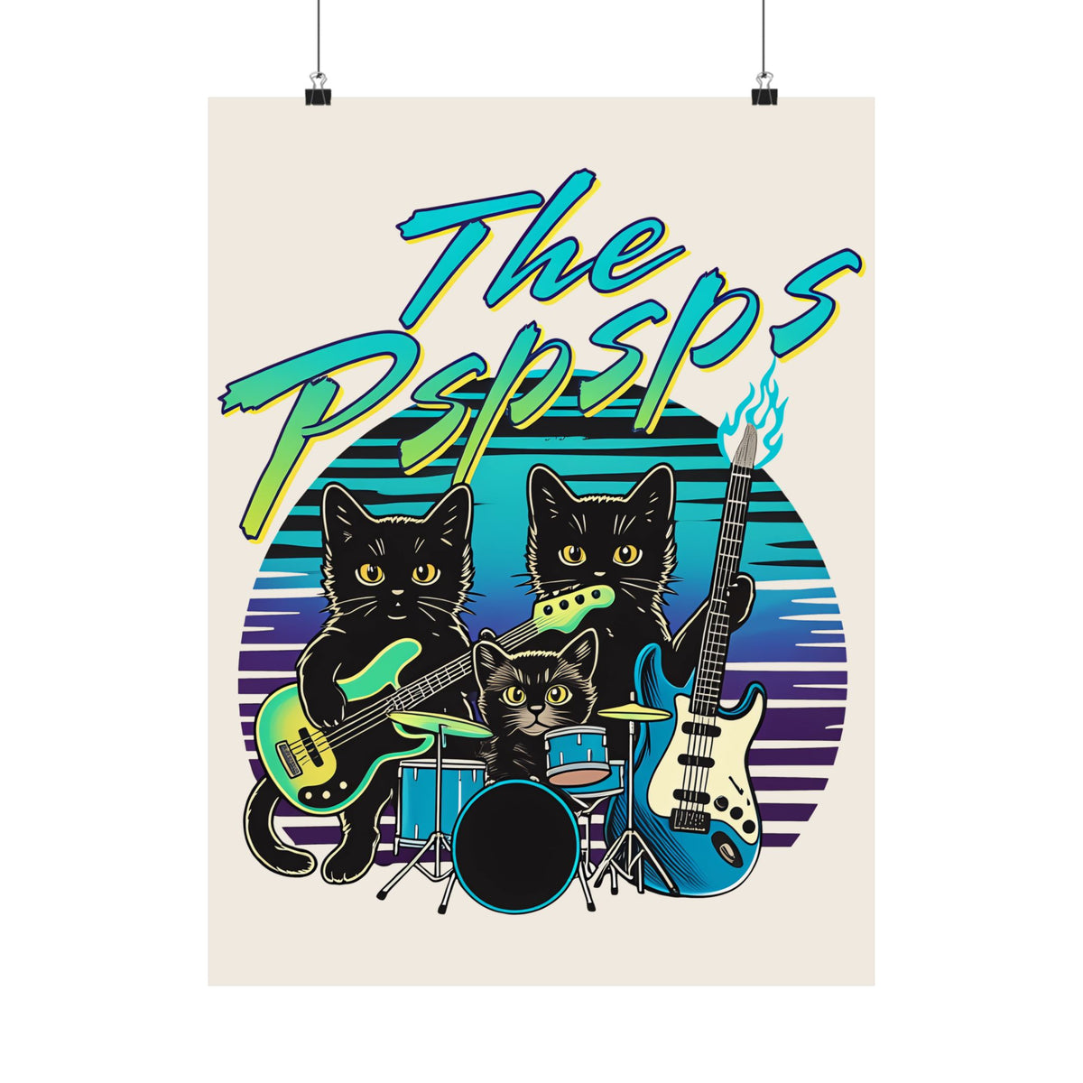 Pspsps Cat Band Poster
