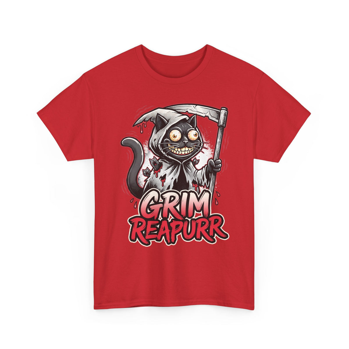 Grim Reapurr Black Cat Scythe Shirt — Funny Gothic Reaper T-Shirt