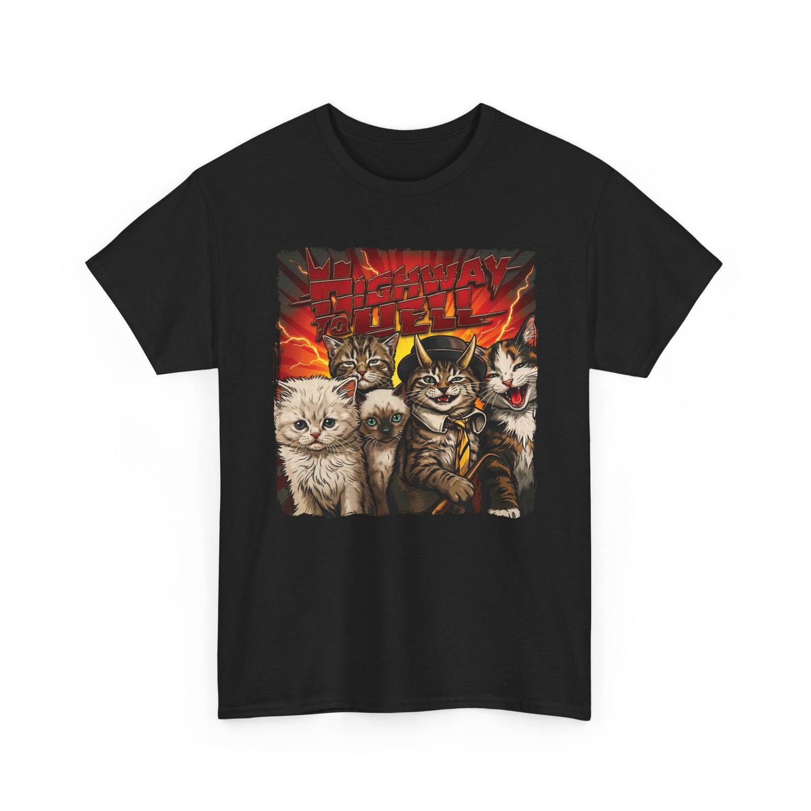 "Highway to Hell" Hard Rock Cats Parody T-Shirt
