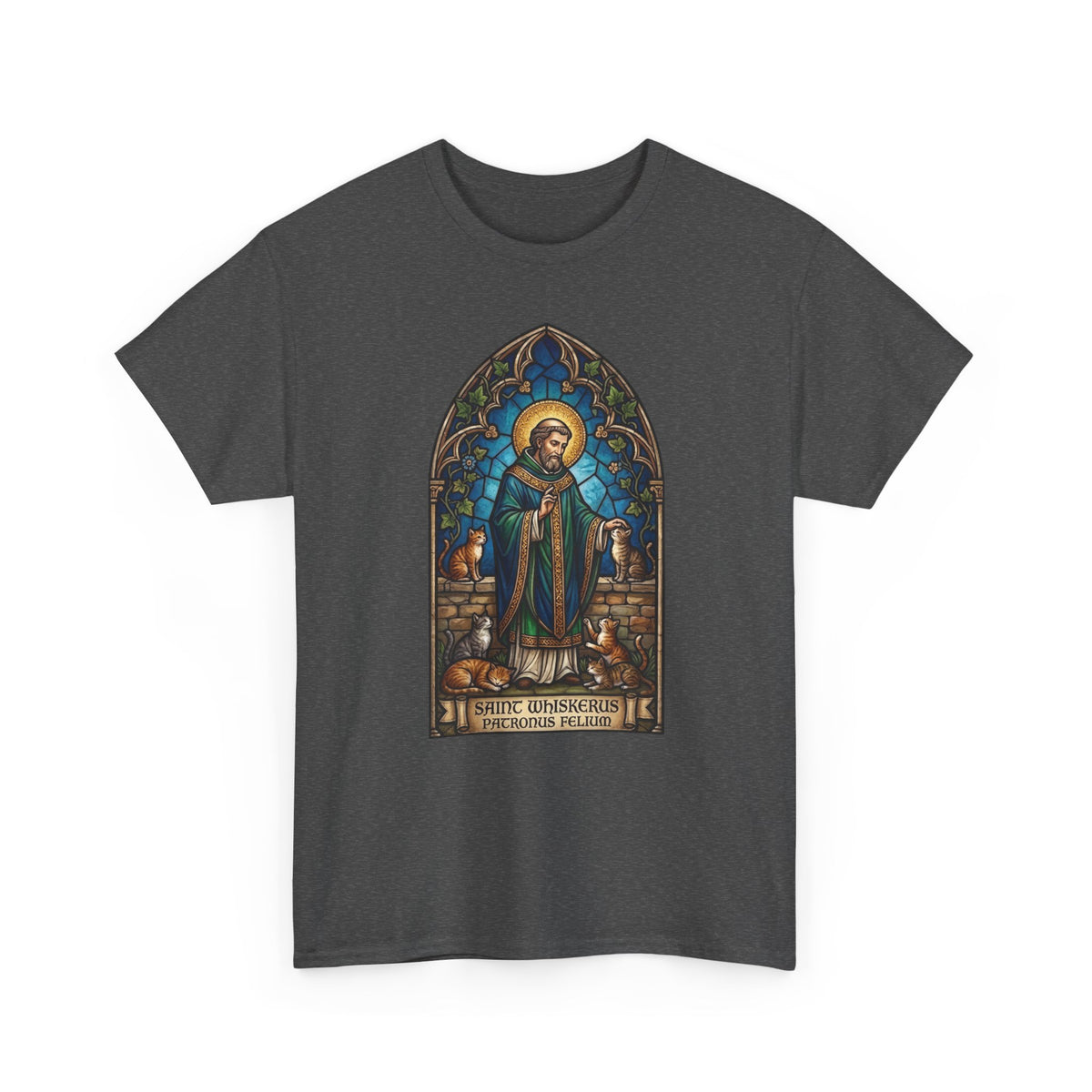 Patronus Felium 'Saint Whiskerus' T-Shirt