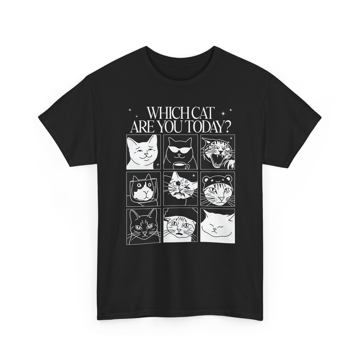 Which Cat You Choose Today T-Shirt — Playful Cat Lover Graphic Tee