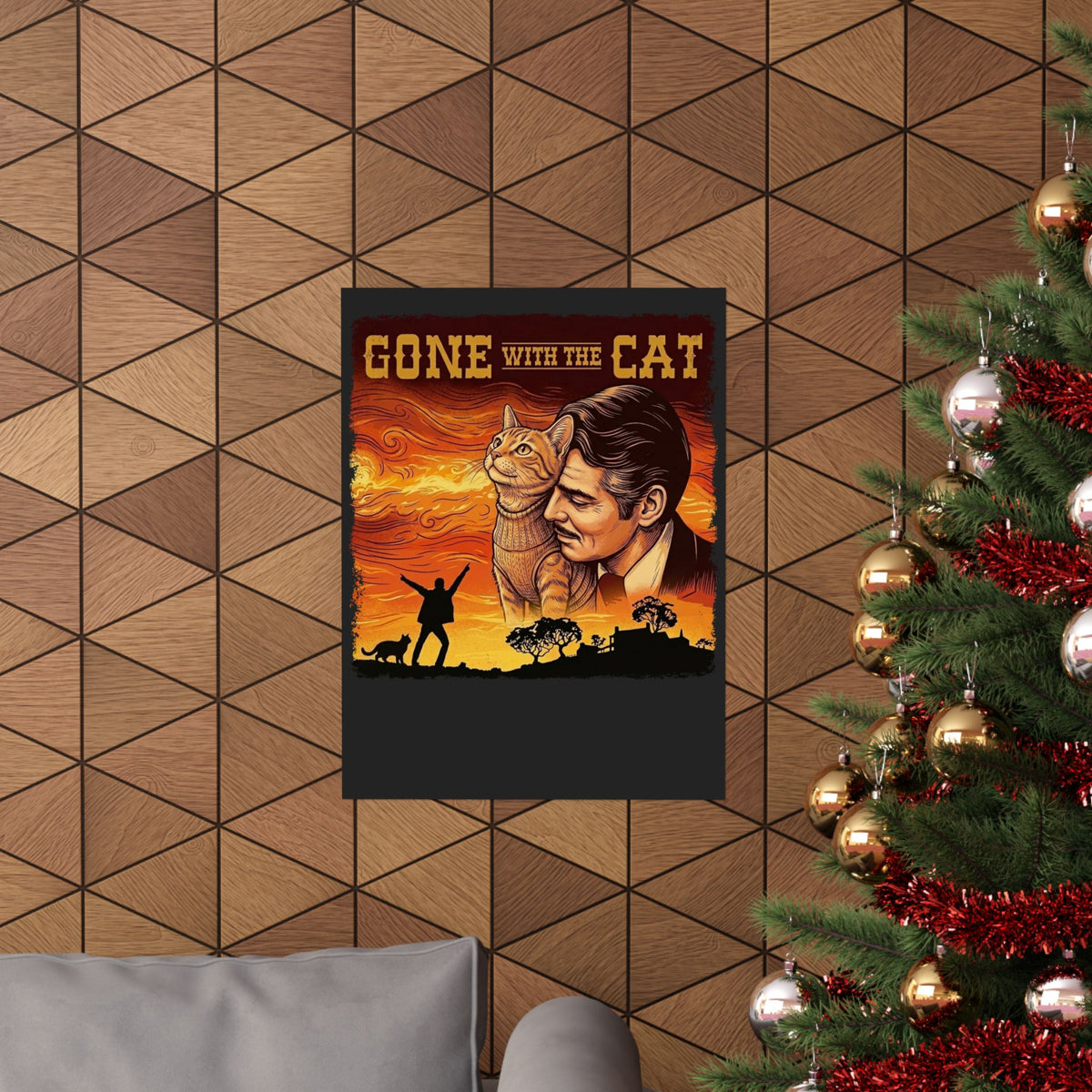 Gone with the Cat T‑Poster