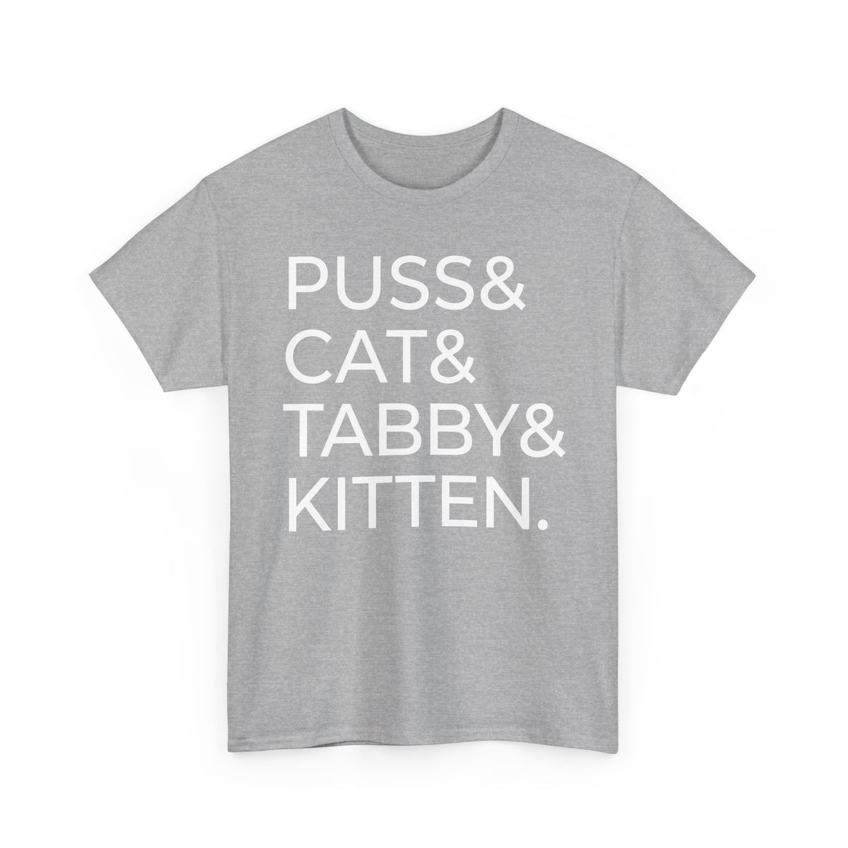 Puss and Kitten Cat Tee — Cute Tabby Cat Graphic T-Shirt