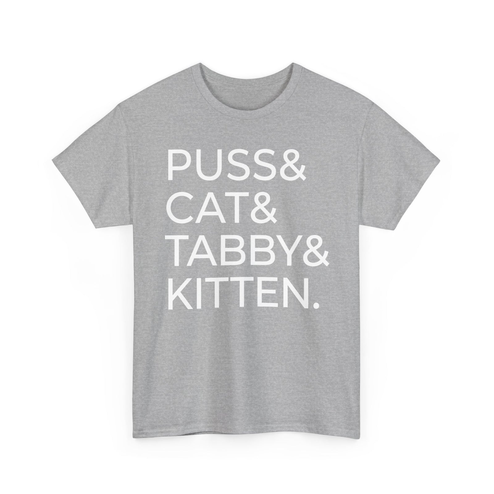 Puss and Kitten Cat Tee — Cute Tabby Cat Graphic T-Shirt