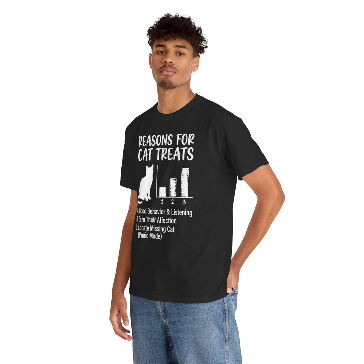 Reasons For Cat Treats T-Shirt — Cute Cat Lover Tee