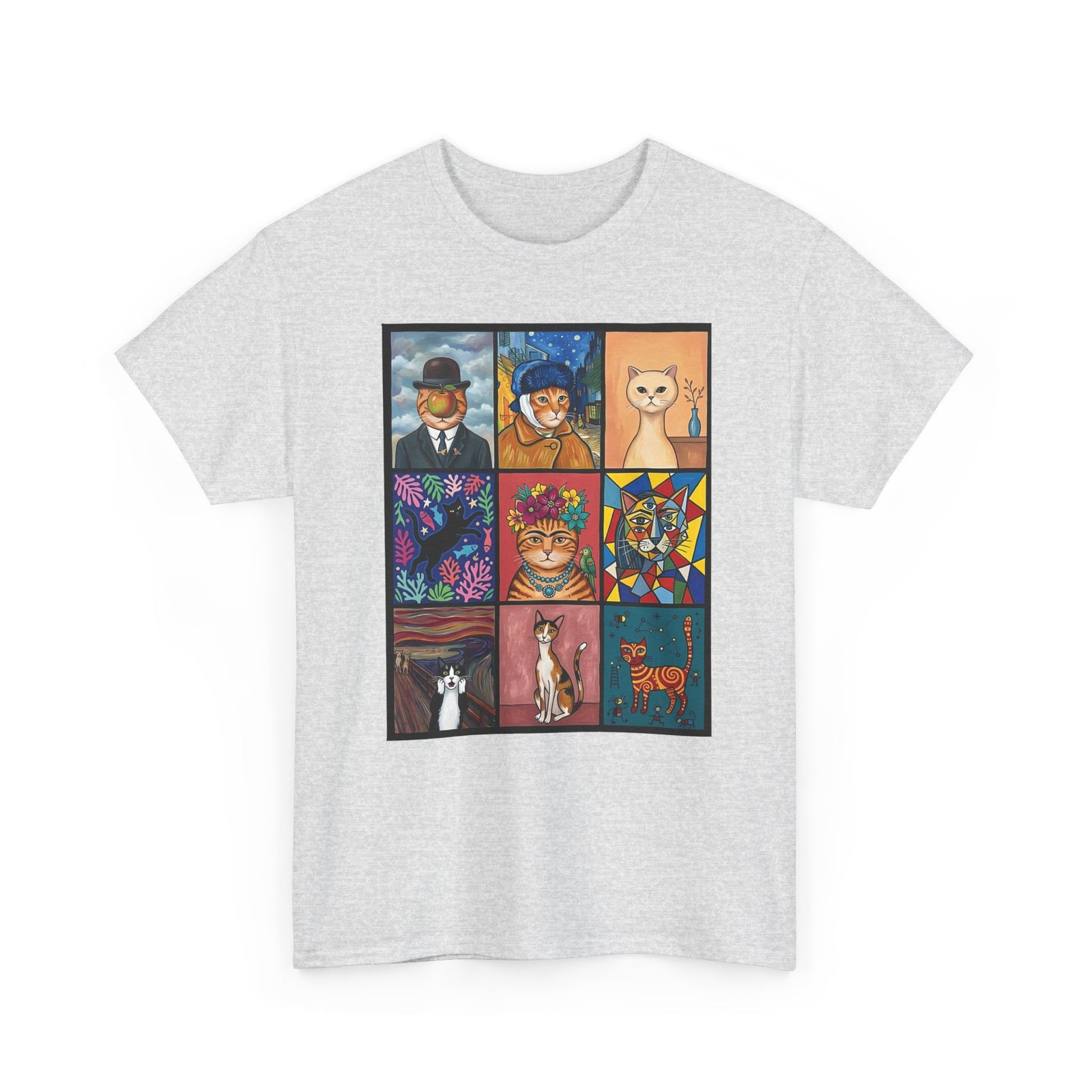 Cats & Art Graphic T-Shirt — Artworks and Cats Design