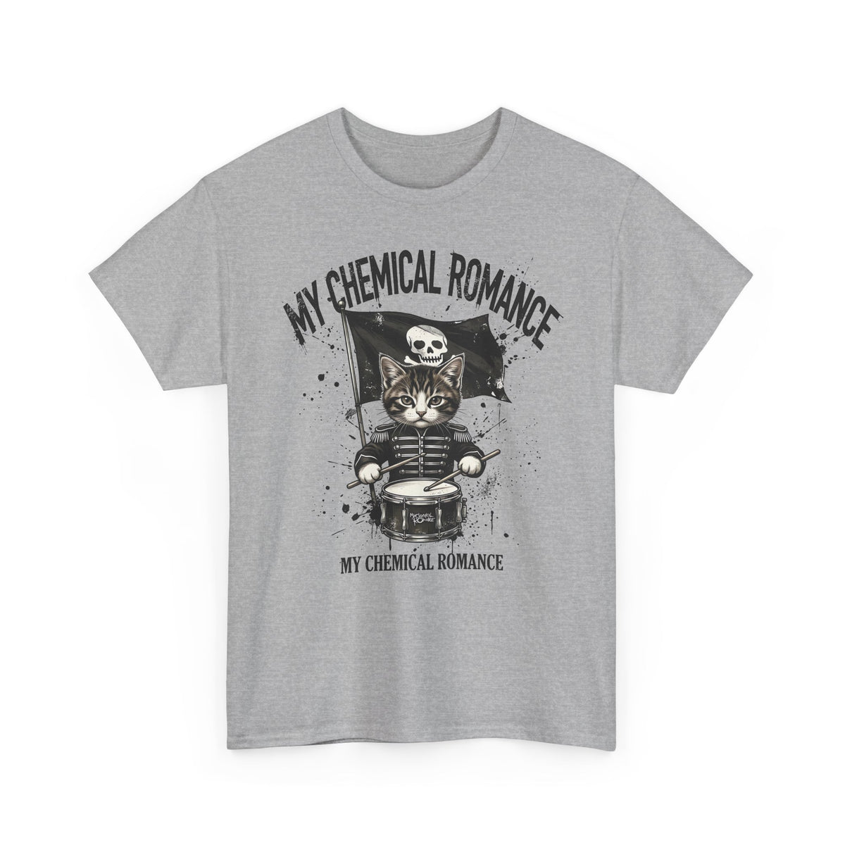 My Chemical Romance Cat Skull Tee — Gothic Band Shirt